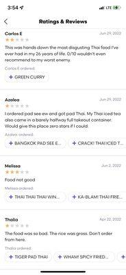 Grubhub reviews