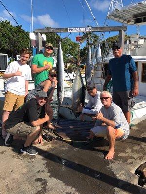 Our days catch with Joe and Ron on the right.