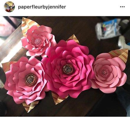 Custom paper flowers. Choose any color combination! Made to order. A must have at your next party or event!