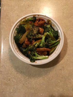 Shrimp with Broccoli in garlic sauce