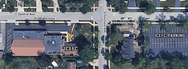 Directions to ICEFC place of worship and parking.