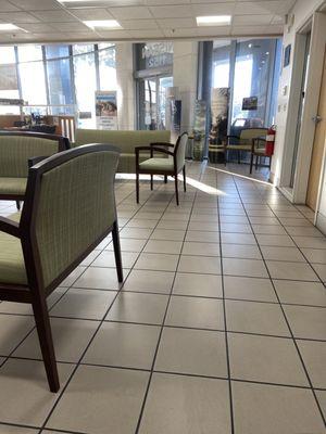 Customer waiting area