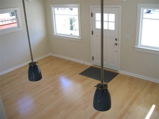 Maple floors throughout gave this small home a larger feeling.