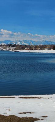 Lake and mountains