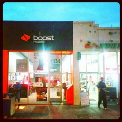 boost mobile right infront of seven 11 and infront of city college and the transit center