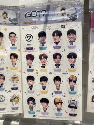 EXO & GOT7 big head standing stickers