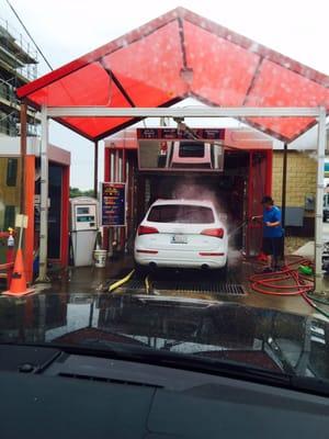 attendant washes the car for you b4 you even enter..