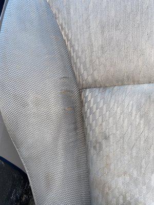 ripped passenger seat