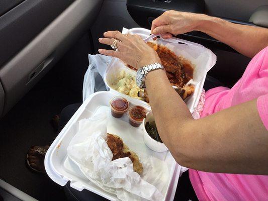 Eatin' in the car...old school style.