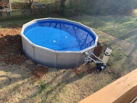 Sierra 18' above ground installed by classic pools and spa of Knoxville TN