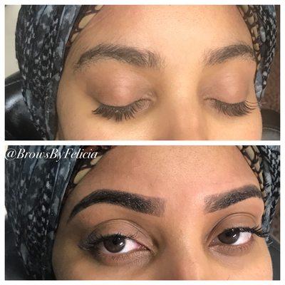 Eyebrow Tint & wax lasts about 2 weeks