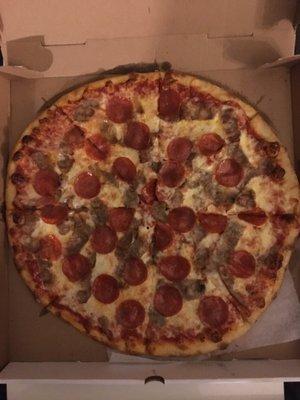 16" pepperoni and sausage