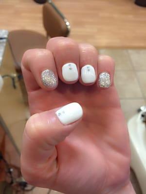 Gel manicure with nail art