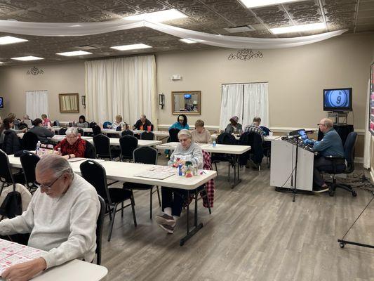 People enjoying a great game of Bingo!