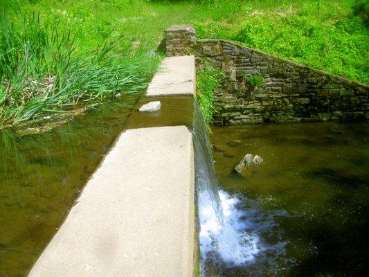 Step carefully over the waterfall