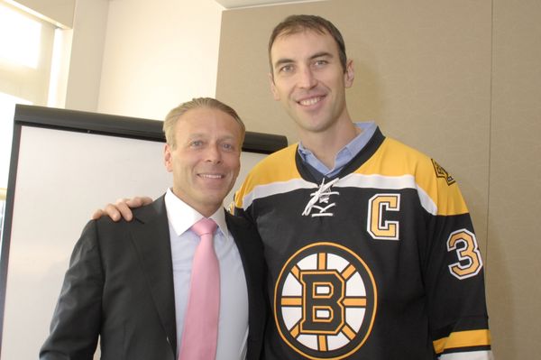 Dr. H and Boston Bruins Captain Zdeno Chara at the 7th Annual  Big Z Challenge fundraising event