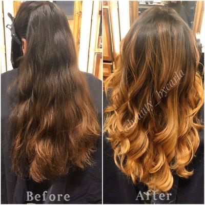 Before & after sombre by Carla IG:@beauty_bycarla