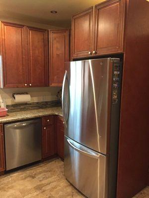 This is a customers kitchen done in Mocha Maple