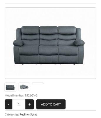 Reclining sofa