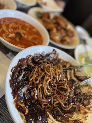 Jjajangmyeon + jjamppong