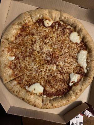 The second pizza we received, that was supposed to be the make up pizza