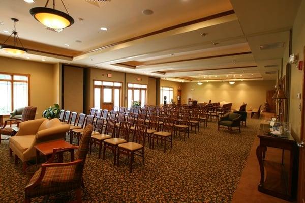 Overlooking beautiful gardens & forest preserves, our visitation rooms can handle from the smallest service to more than 300.