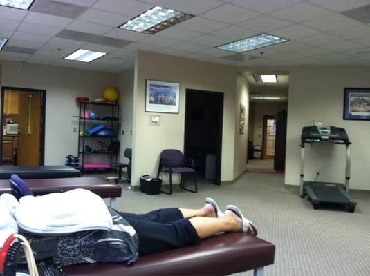 Main area for prepping patients for chiro work.