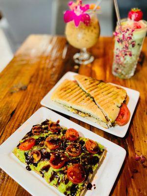 Avocado Toast & Caprese Panini