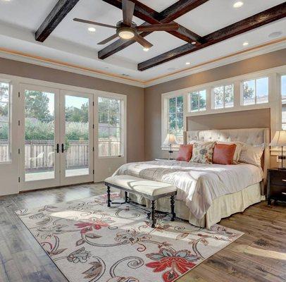 New french doors & windows just made this beautiful new master bedroom pop