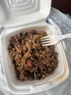 Shredded Beef and Cuban Rice.