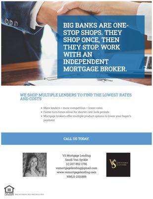 Working with an independent mortgage broker is the best decision for homebuying!