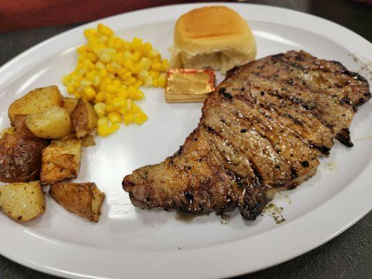 The Friday night steak dinner.  Decent, very good tasting.  Won't break the bank.