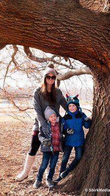 Great spot for family photos at the Olathe Community Center