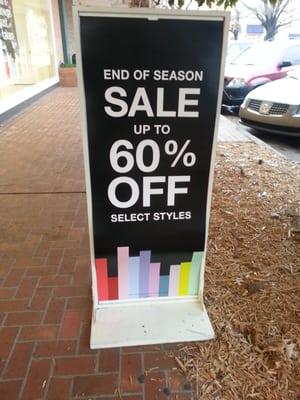 End of season sale