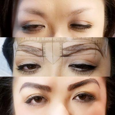 Client wanted an higher arch brows. This is her personal preference, she is missing her arch and tail.