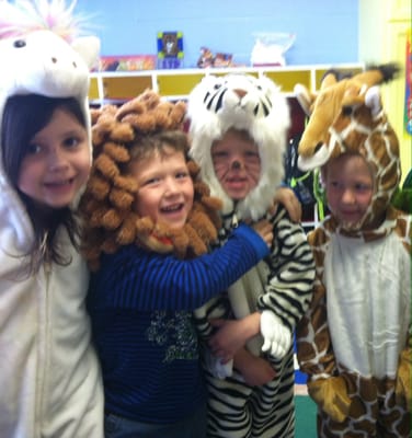 Best friends in Mrs. Dean's class at Little Sheep Preschool!