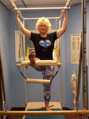 PhysioWise teacher is physiotherapist and certified Pilates instructor. She has 25 years experience in fitness and rehab.