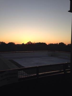 View from the top floor of the older building.