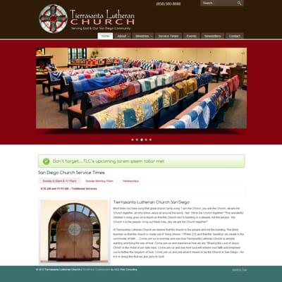 Tierrasanta Lutheran Church WordPress Website