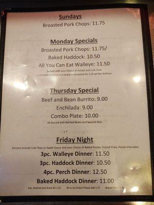 Our specials