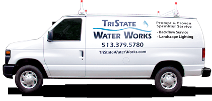 Our new service van, ready to repair and service your sprinkler system and backflow device.