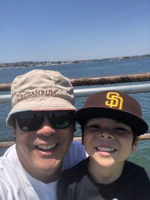 Enjoying the San Diego sunshine with my grandson.