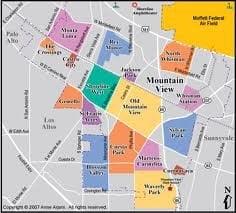 Map of Mountain View