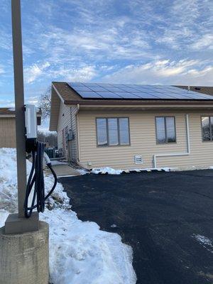 Ev charger with solar installation