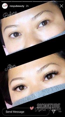 Hybrid Eye lash extensions.