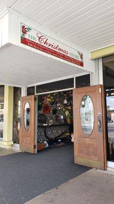 The Christmas Store front door