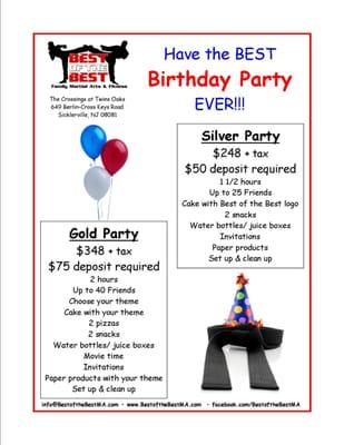 Birthday Parties Available!