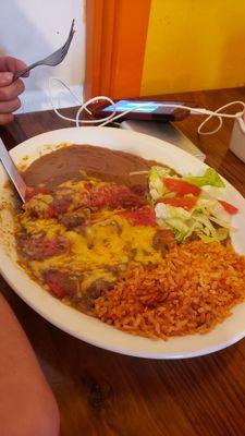 3 enchilada plate