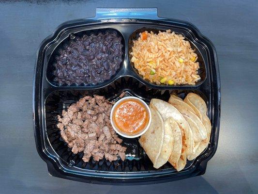 Meat platter 

Steak rice beans red sauce