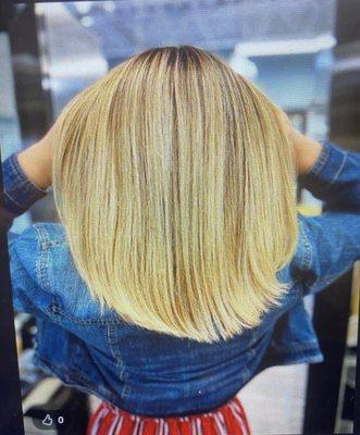 Women's Blonde cut & Color